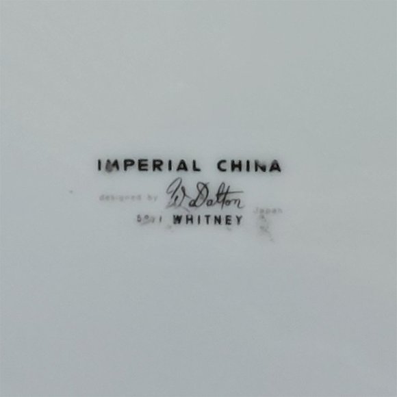 Dinner Plate Imperial by W Dalton Fine China "Whitney" Pattern 10 3/8" - Picture 4 of 6